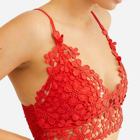 Free People Other - 133) Free People Lace Bralette Bra Crop top